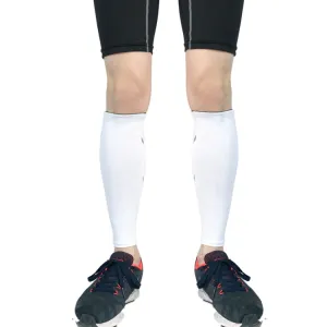 1 Pair Sports Breathable Compression Calf Sleeves Riding Running Protective Gear, Spec: M (White)