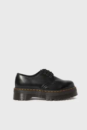 1461 Quad 3 Eye Shoe - Black Polished Smooth