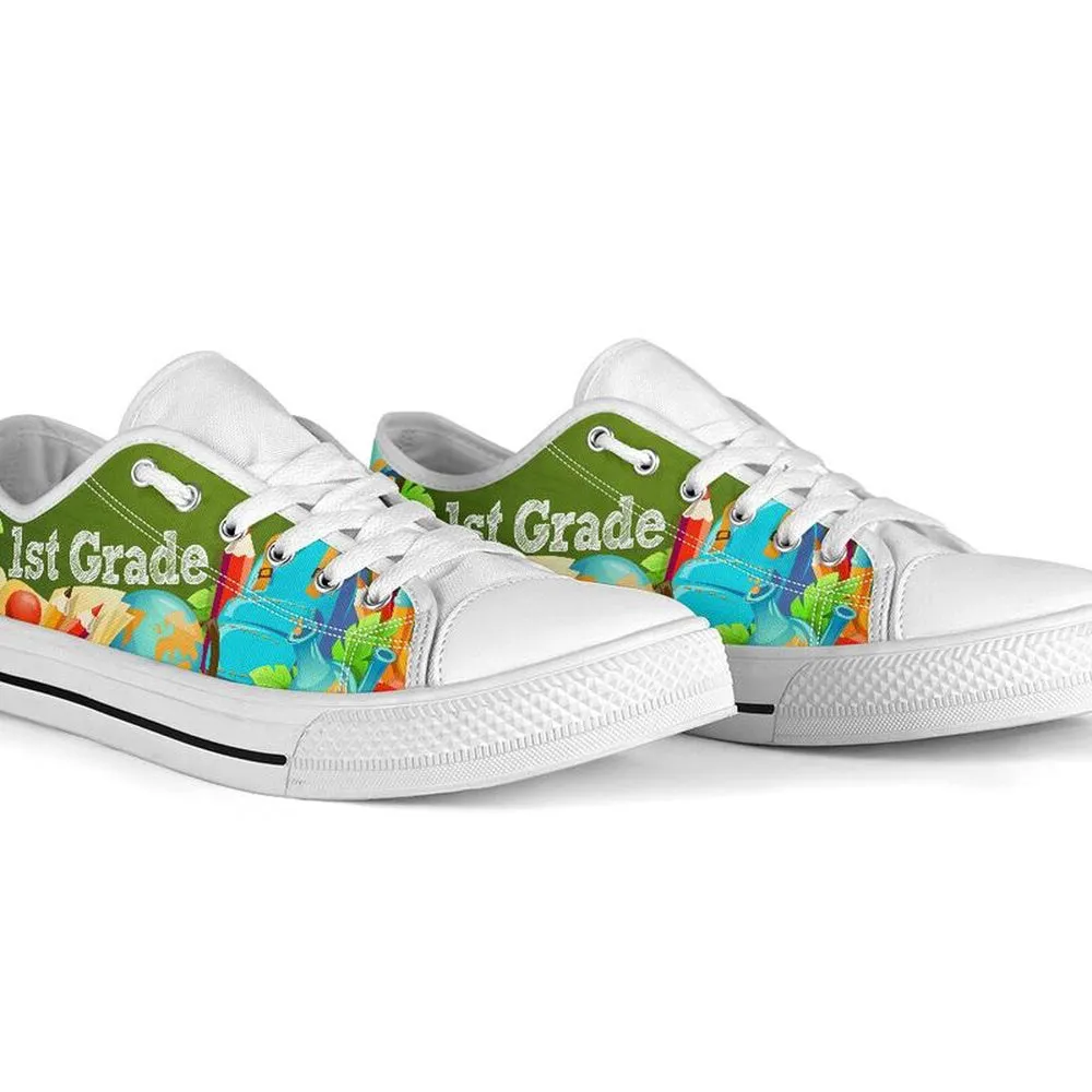 1St Grade Abc 3D Low Top Shoes, Teacher Shoes, Low Top Sneakers