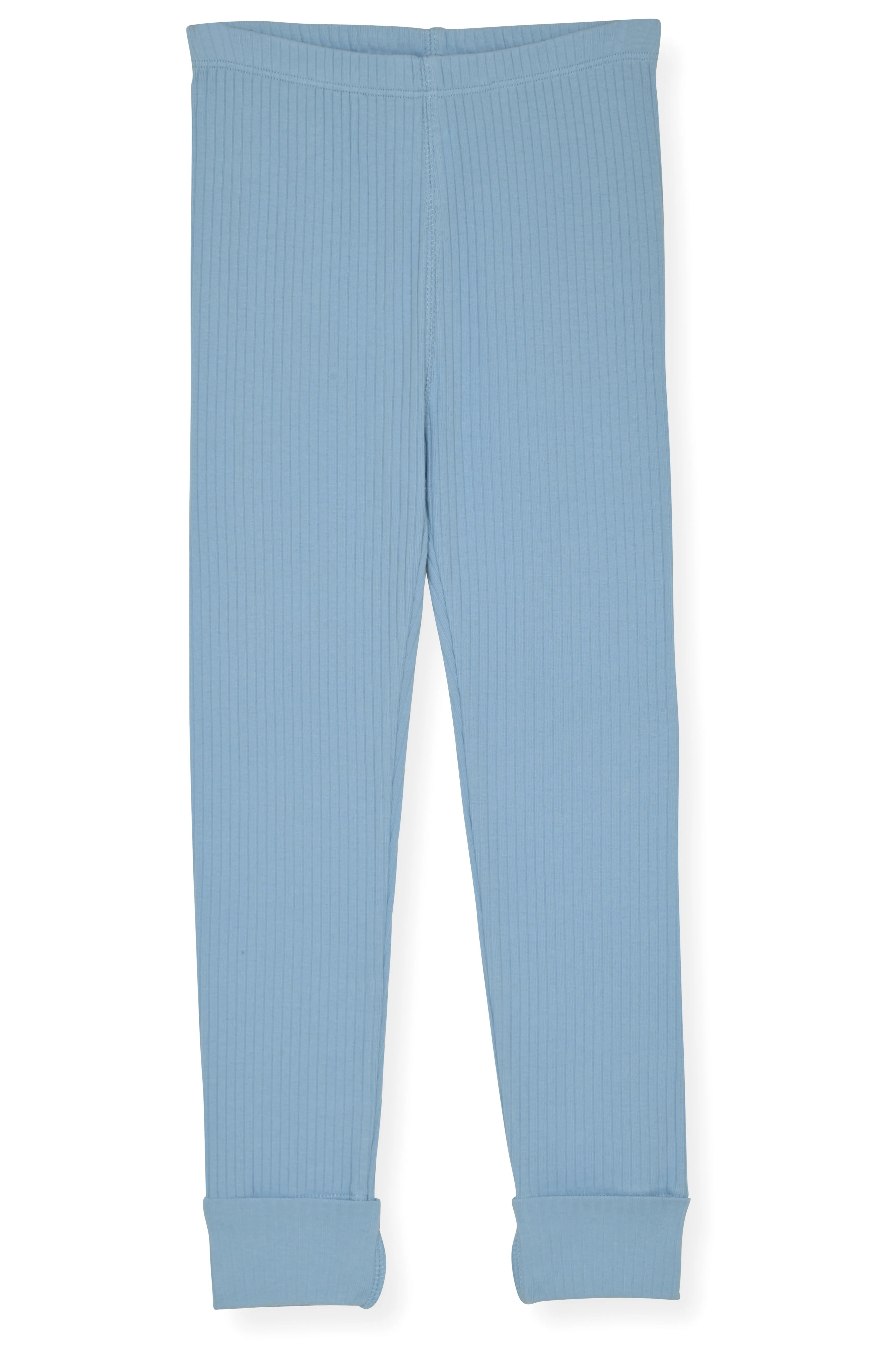 4-Piece 100% Organic Cotton Rib Knit Pajama Sets for Boys & Girls, Light Blue & Pink