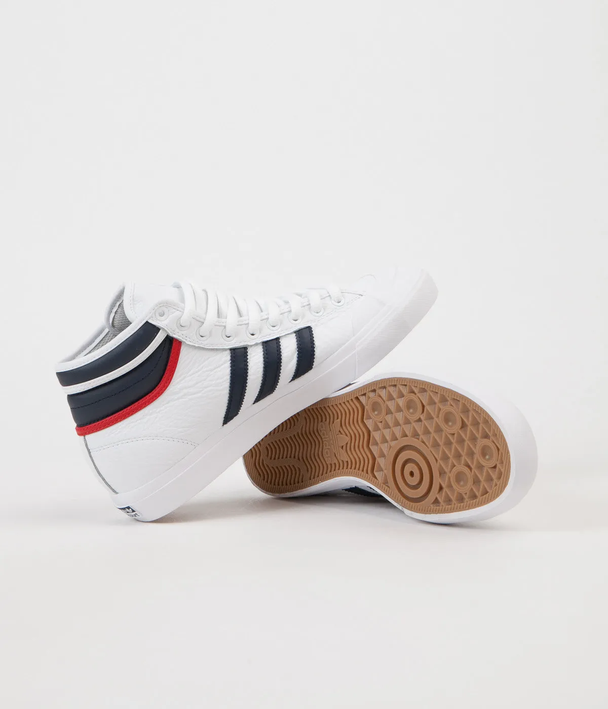 Adidas Matchcourt High RX2 Shoes - White / Collegiate Navy / Scarlet