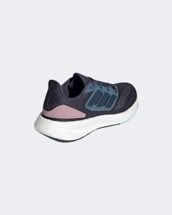 Adidas Pureboost 23 Women Running Shoes Navy/Steel/Mauve Hq1460