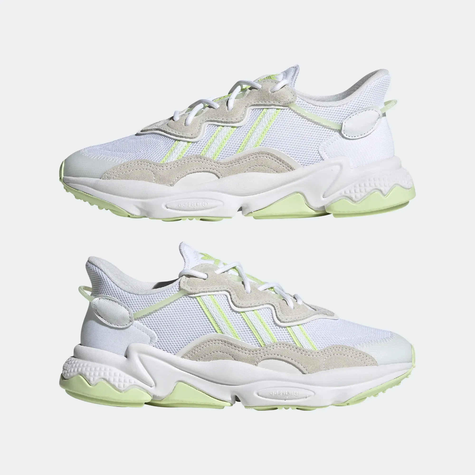 Adidas Women's Ozweego Shoes - Cloud White / Almost Lime / Pulse Lime