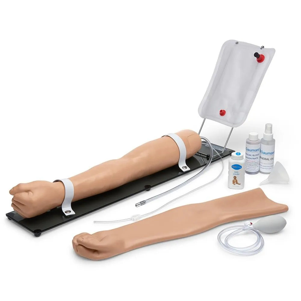 Advanced Multipurpose Venous Training Arm For IV, IM, and Sub-Q Practice, Right Arm, Light