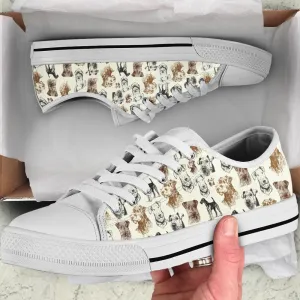 Airedale Terrier Low Top Shoes - Low Top Sneaker, Dog Printed Shoes, Canvas Shoes For Men, Women