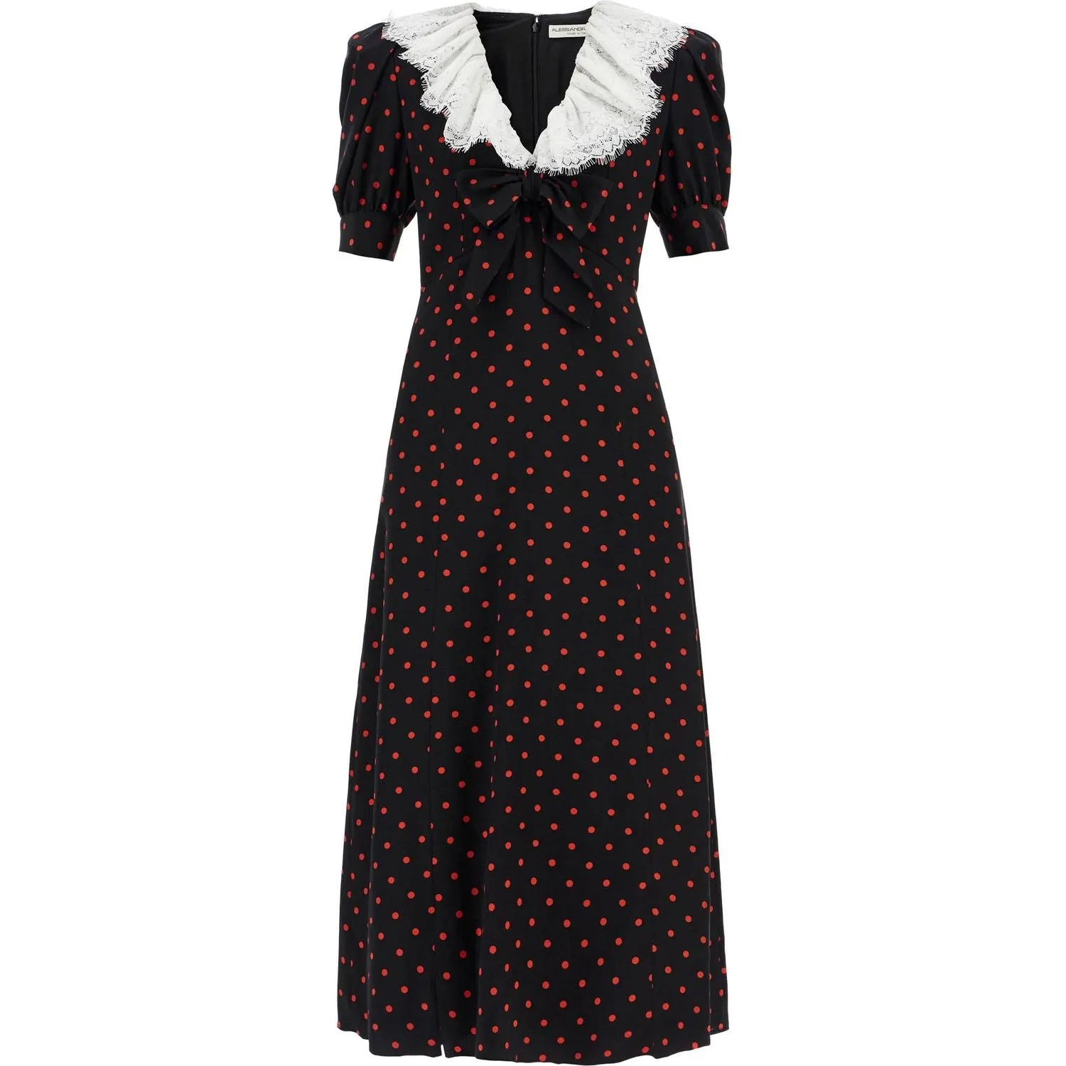 Alessandra Rich 'polka dot silk midi dress'