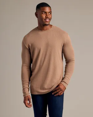 Alpaca Long Sleeve Tall Waffle Crew