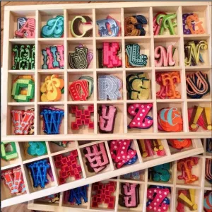 Alphabet Iron On Patches -Vintage Letters By Jennie Maizels