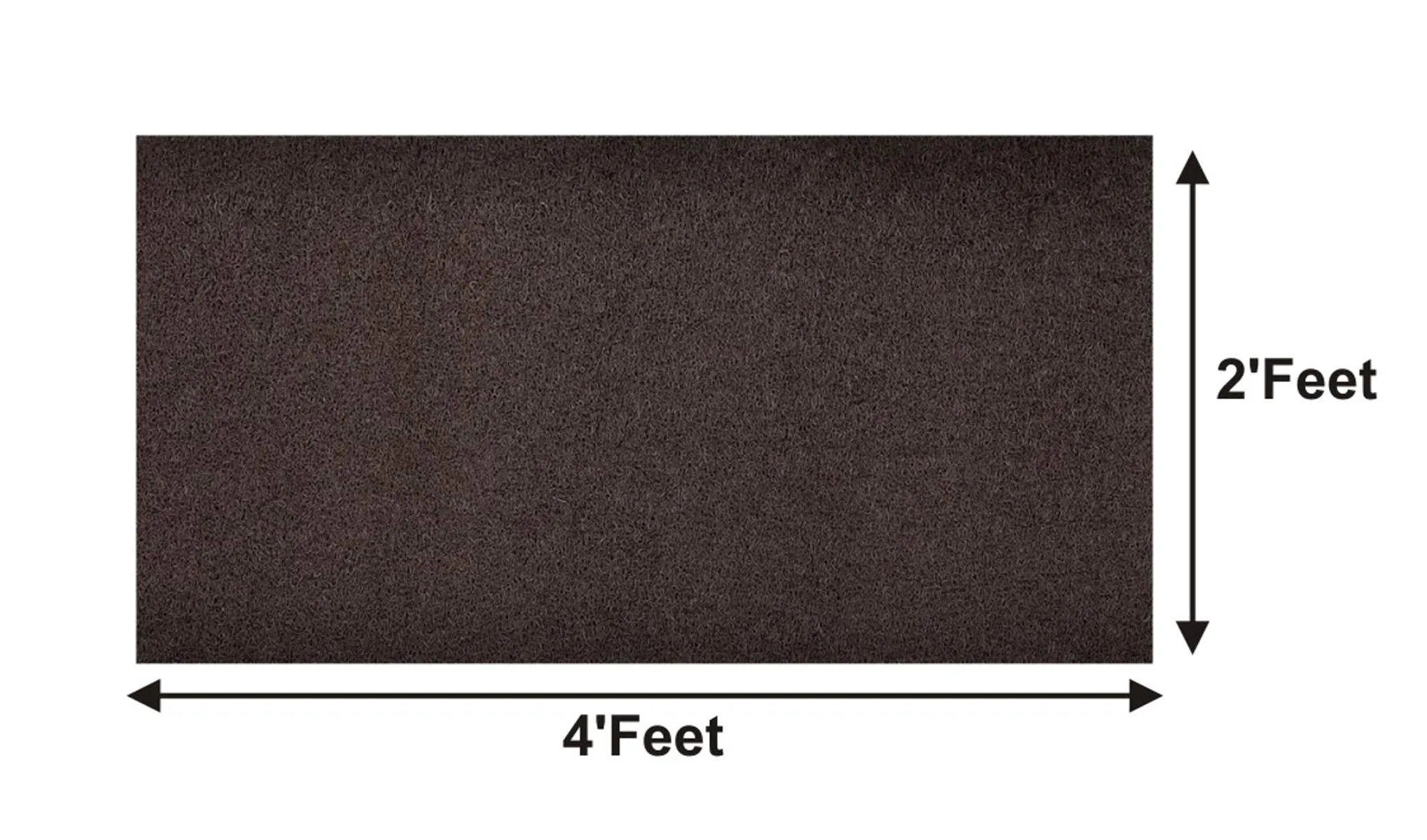 Amazon Brand - Solimo Rubber Modern Anti Slip Door Mat - Large Size, 24"x48" (Brown), Rectangular