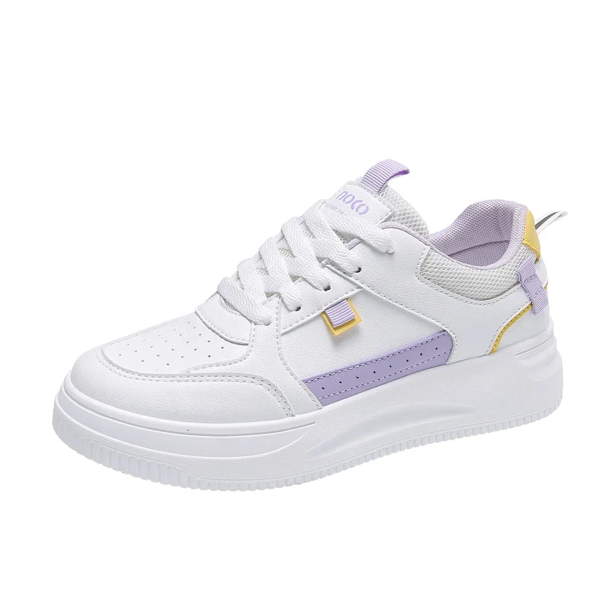 Amozae-2024 BKQU Fashion Women's Sneakers Platform Sports Shoes White running Sneakers Chunky Sneakers Shoes Tennis Female Basket