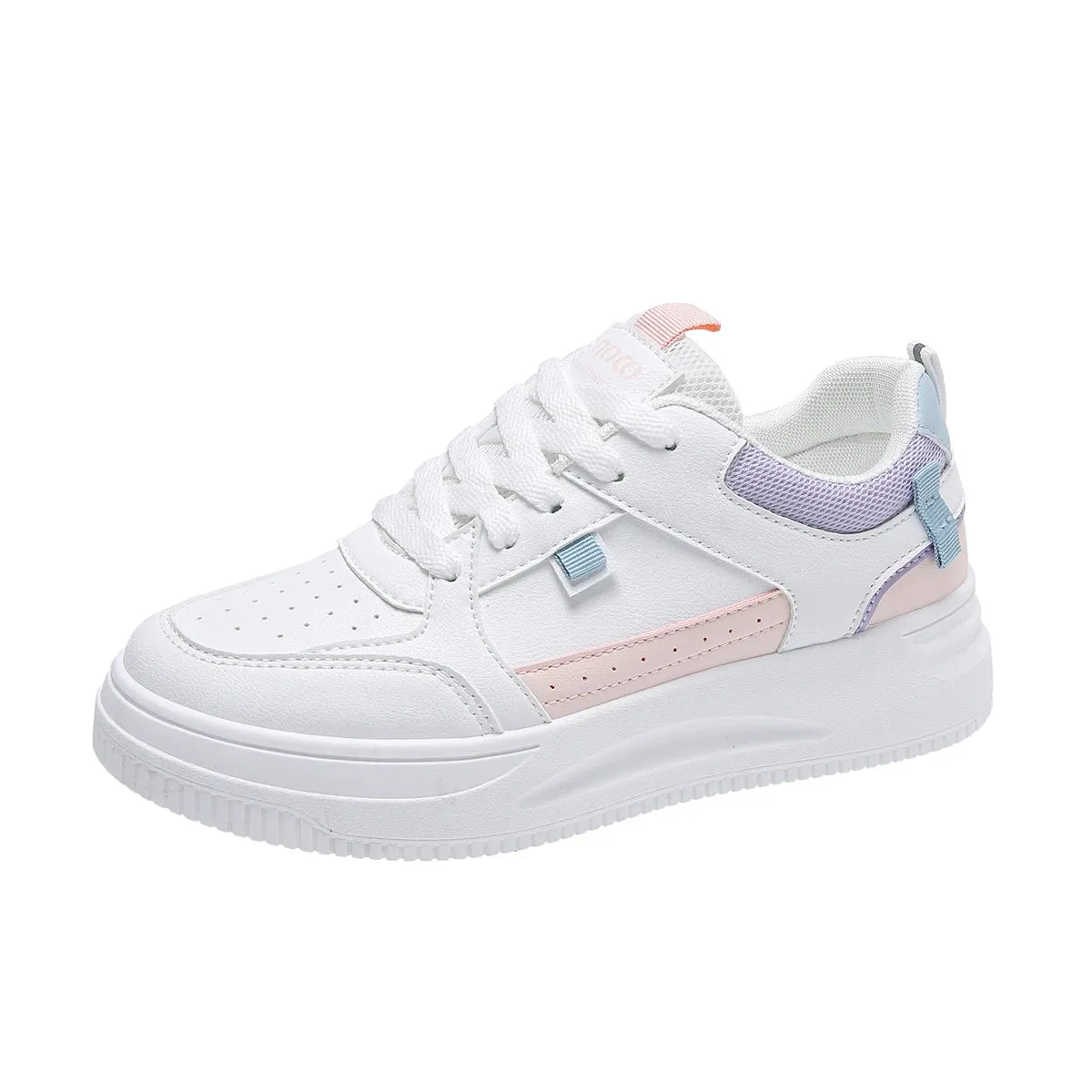 Amozae-2024 BKQU Fashion Women's Sneakers Platform Sports Shoes White running Sneakers Chunky Sneakers Shoes Tennis Female Basket