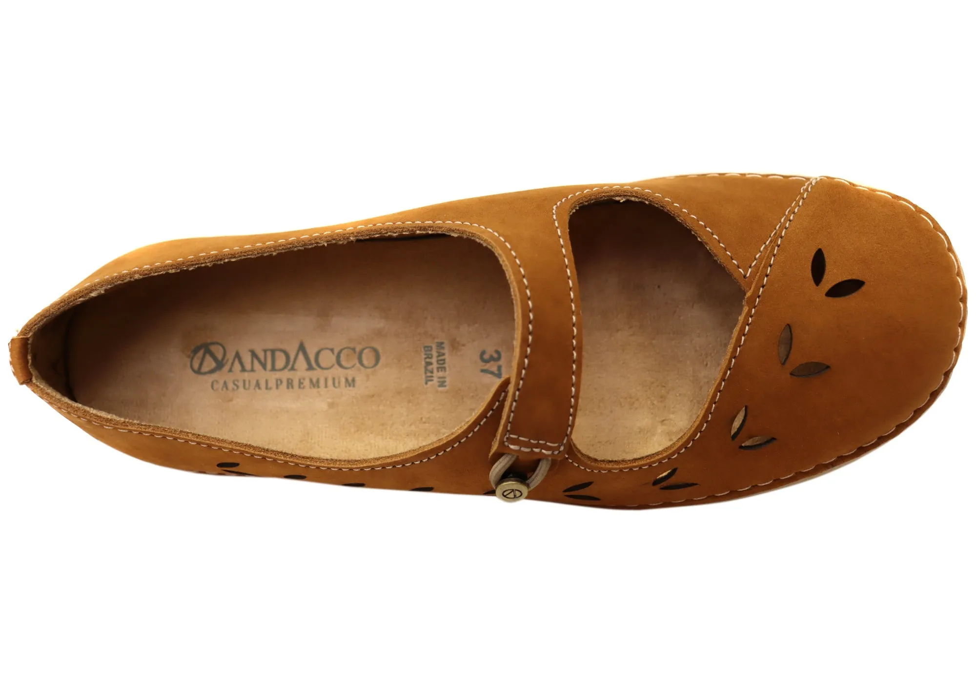 Andacco Kezia Womens Comfortable Leather Shoes Made In Brazil