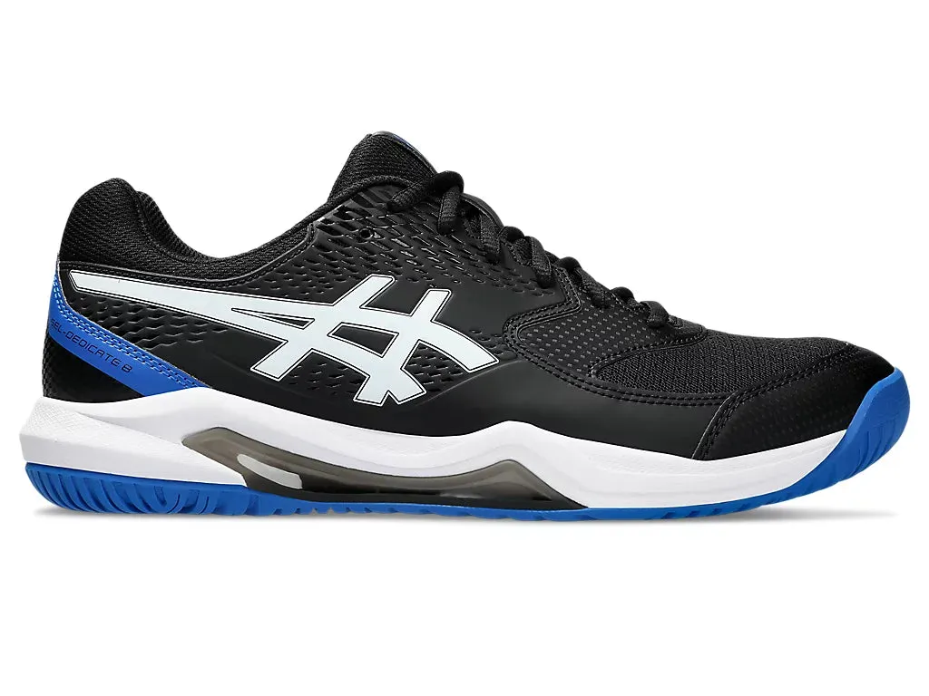 Asics Gel Dedicate 8 Tennis Shoe | Black/Tuna Blue