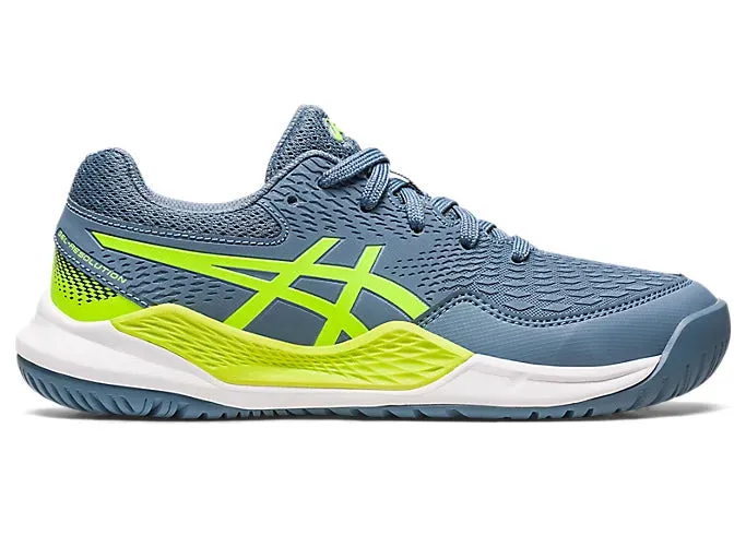 Asics Gel Resolution 9 GS (Steel Blue/Hazard Green)