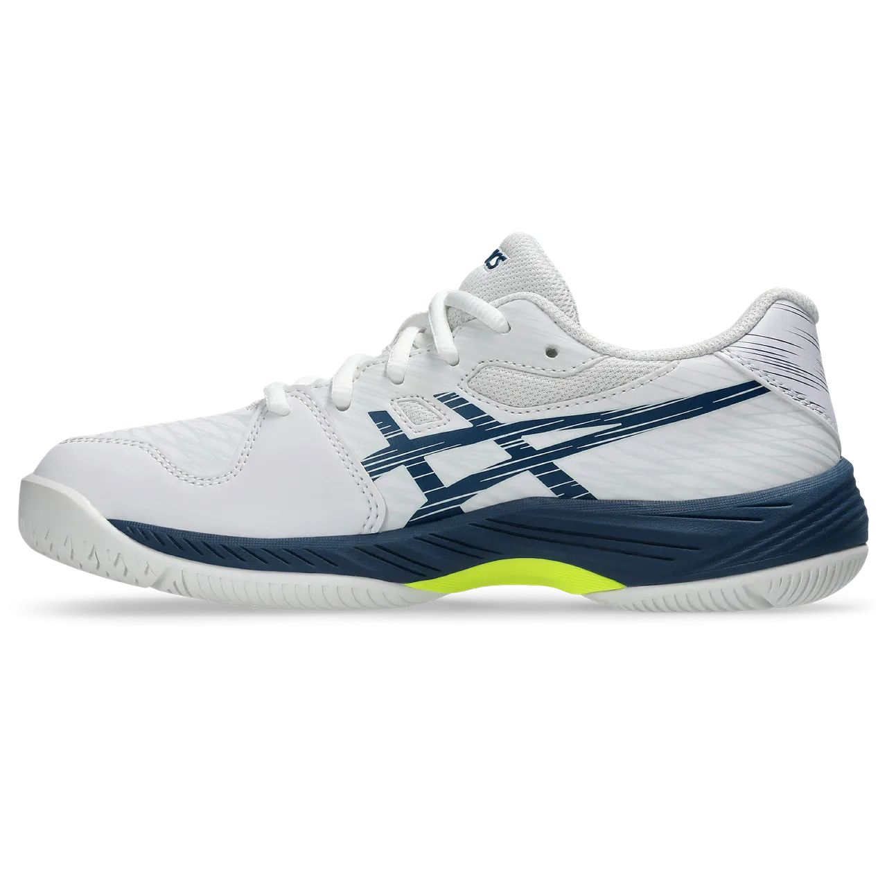 Asics Junior Gel Game 9 Tennis Shoes White Mako Blue