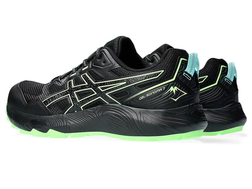 ASICS Sonoma 7 (Black/Illuminate Green) Mens