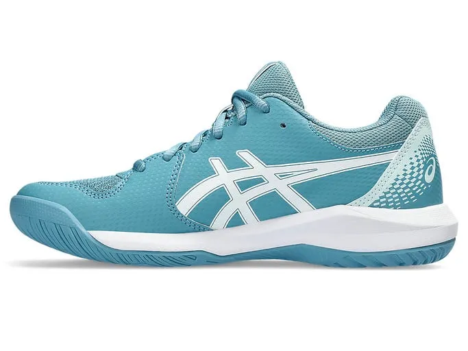 Asics Womens Gel Dedicate 8 (Hardcourt) Tennis Shoe - Gris Blue/White