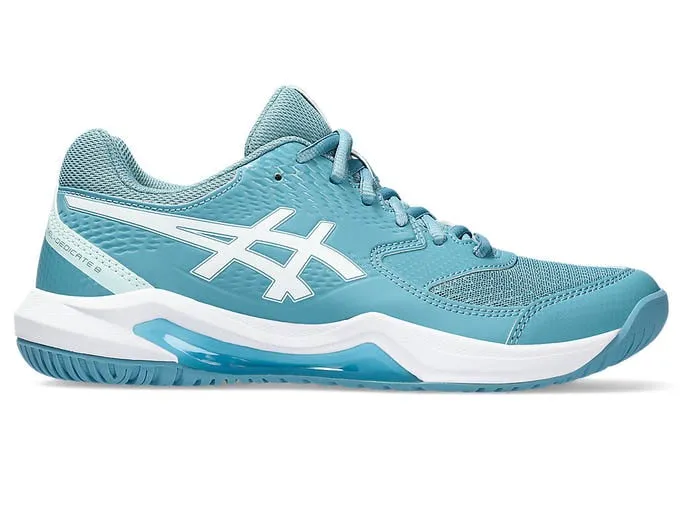 Asics Womens Gel Dedicate 8 (Hardcourt) Tennis Shoe - Gris Blue/White