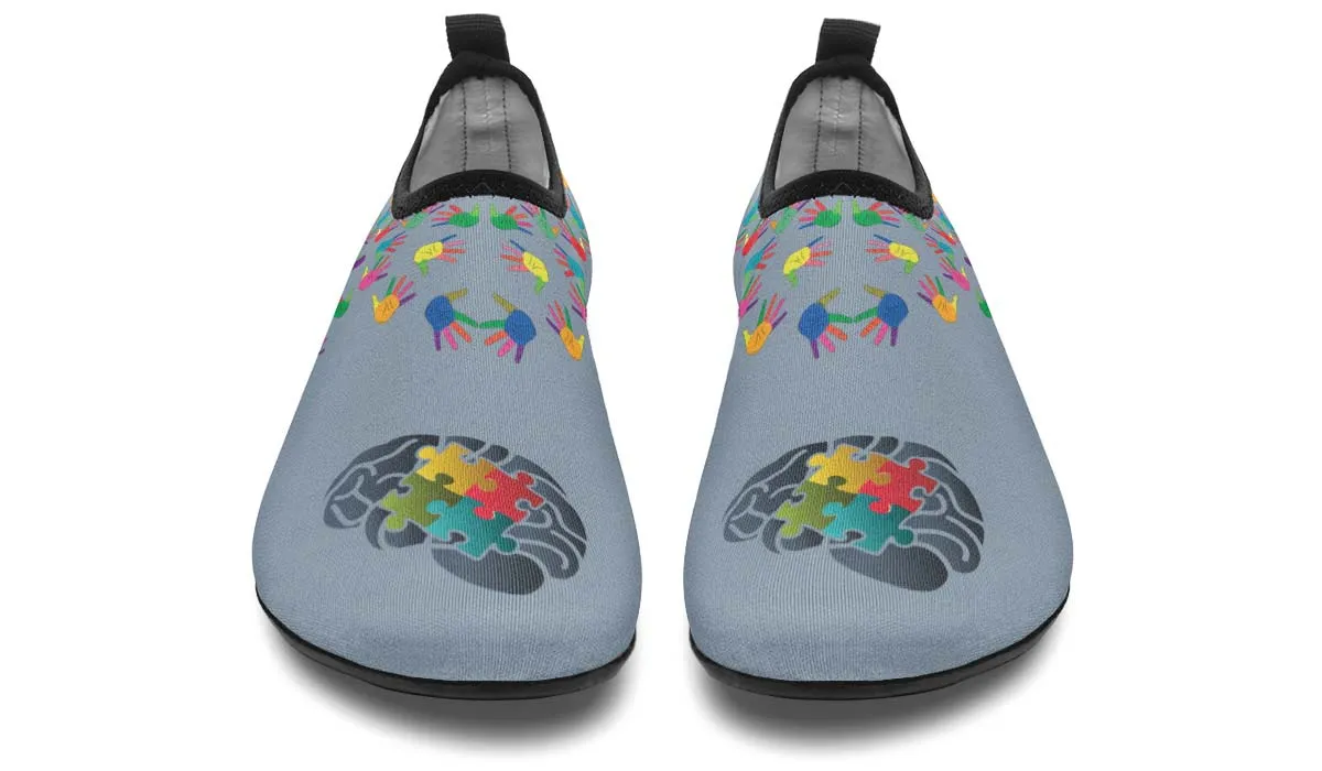 Autism Knowledge Aqua Barefoot Shoes