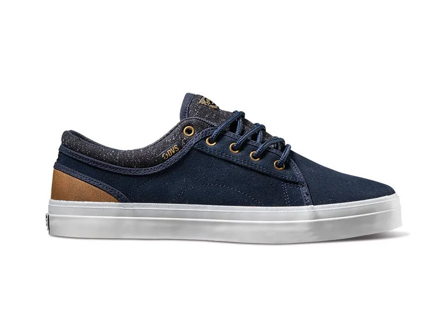 Aversa   - Navy Suede Brown Pu Knit