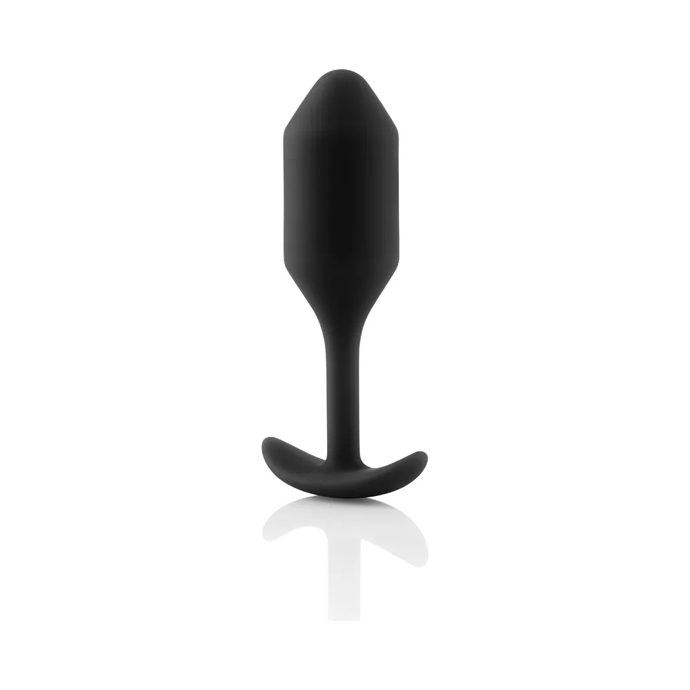 b-Vibe Snug Plug 2 Weighted Silicone Anal Plug Black