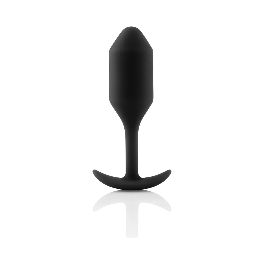 b-Vibe Snug Plug 2 Weighted Silicone Anal Plug Black