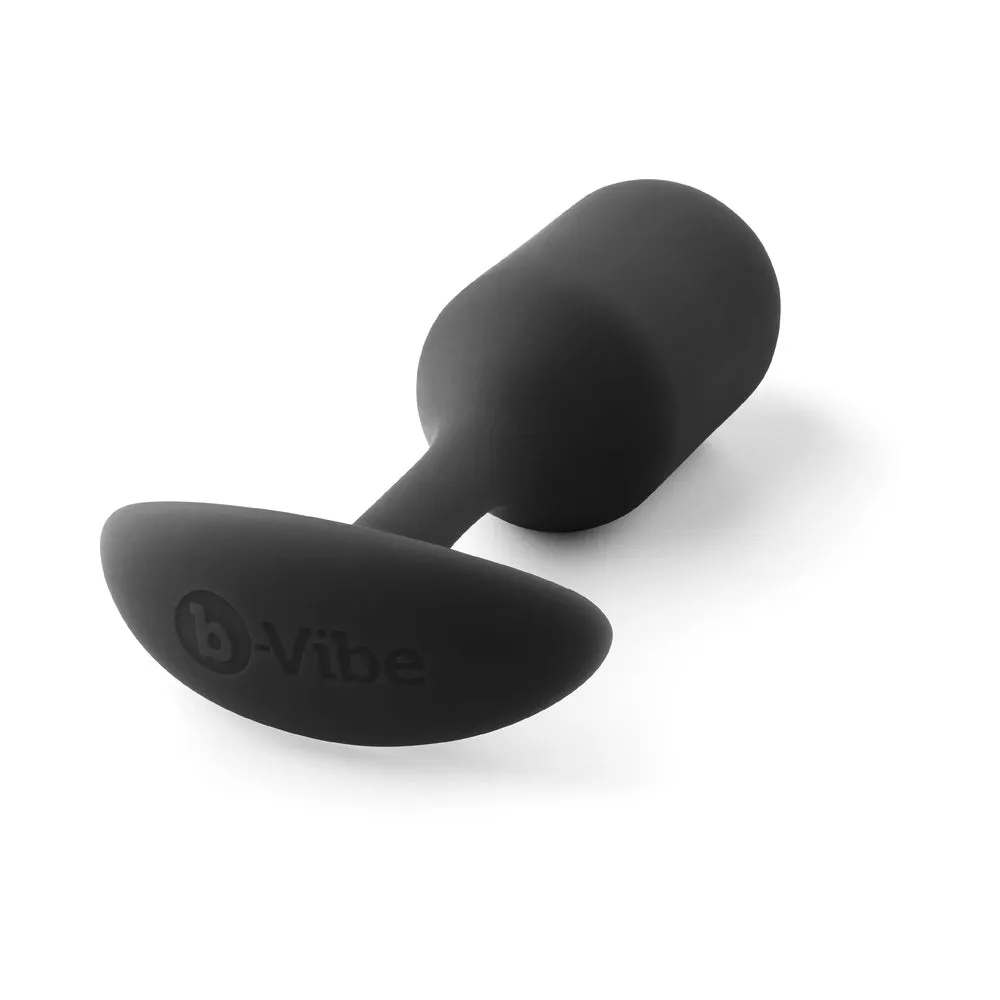 b-Vibe Snug Plug 2 Weighted Silicone Anal Plug Black