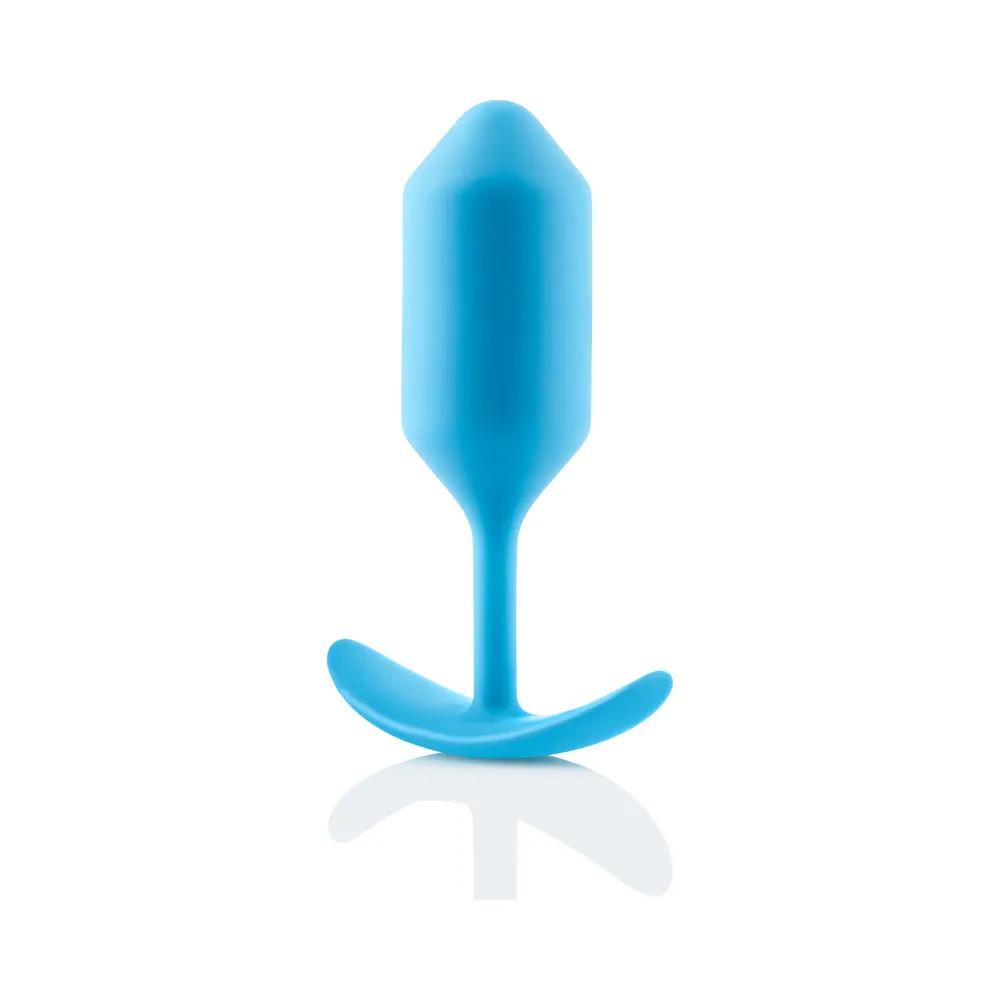 b-Vibe Snug Plug 3 Weighted Silicone Anal Plug Teal