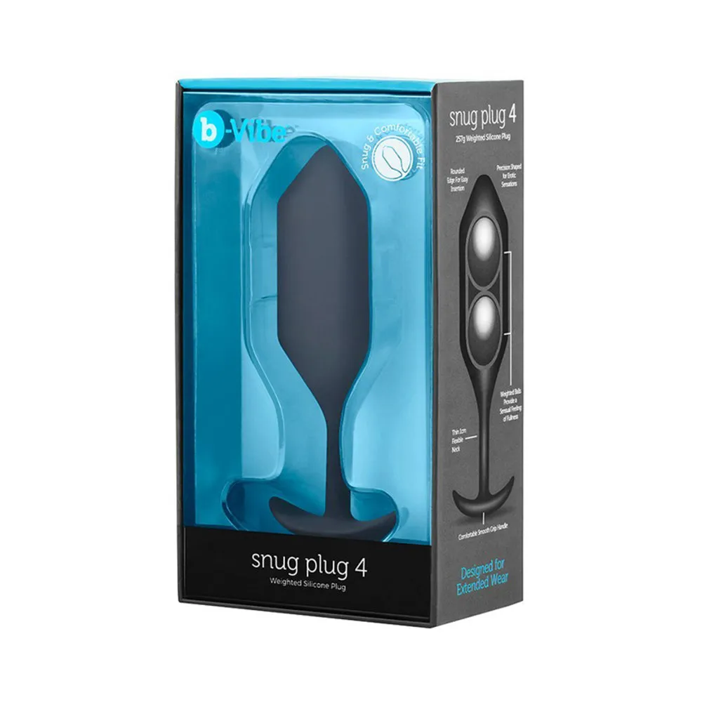 B-Vibe Snug Plug 4 Black 9oz Weight