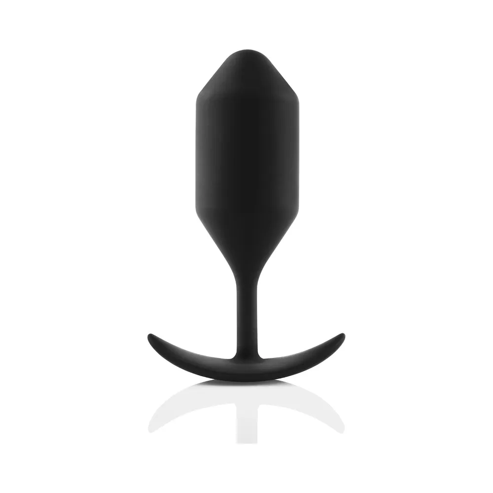 b-Vibe Snug Plug 4 Weighted Silicone Anal Plug Black