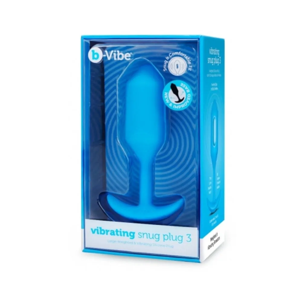 b-Vibe Vibrating Snug Plug - Blue Large