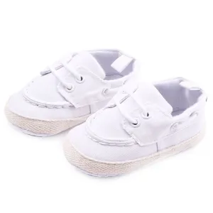 Baby White Prewalker Boat Shoes