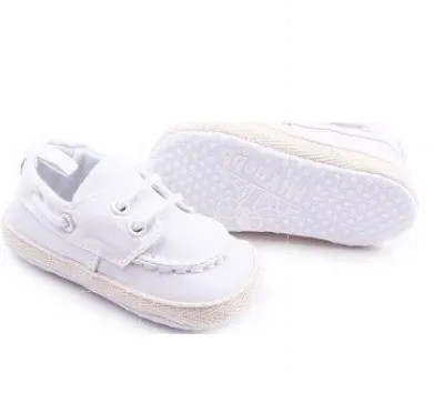 Baby White Prewalker Boat Shoes