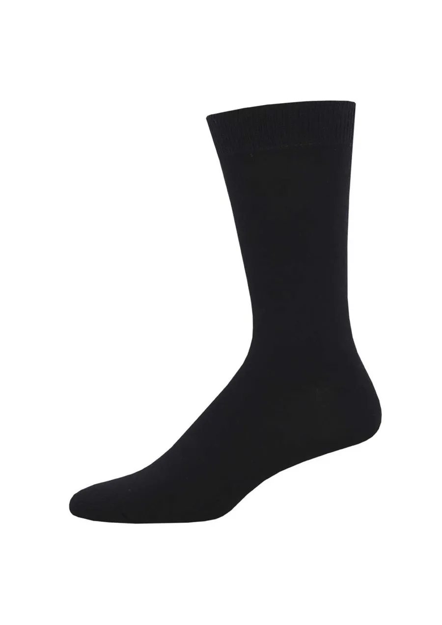 Bamboo Solid Black Socks