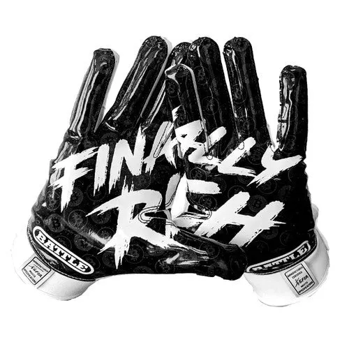 Battle Adult Finally Rich 2.0 Football Receiver Gloves