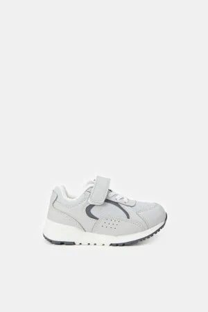 Boys Grey Color Block Trainers