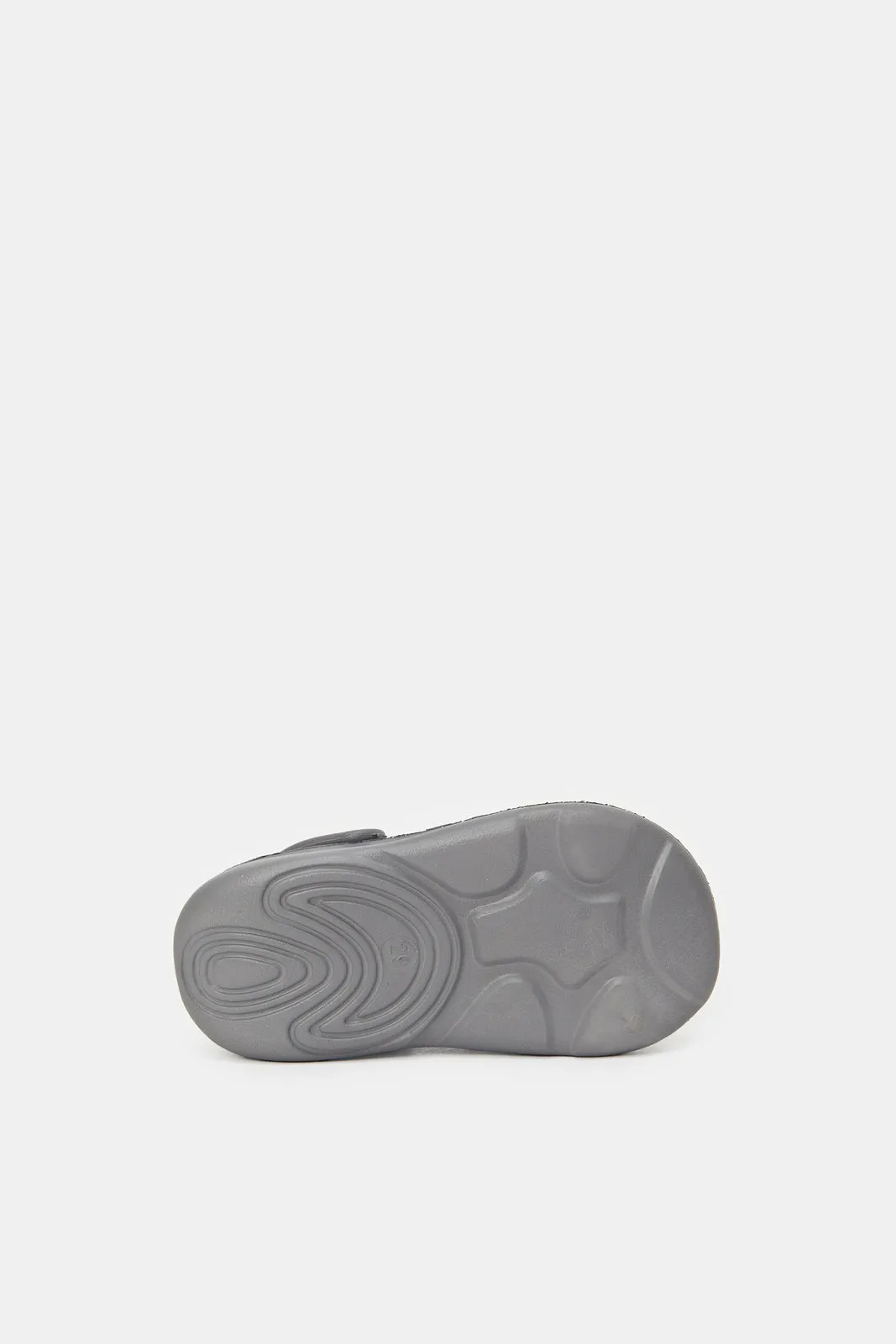 Boys Grey Moulded Slide With Backstrap