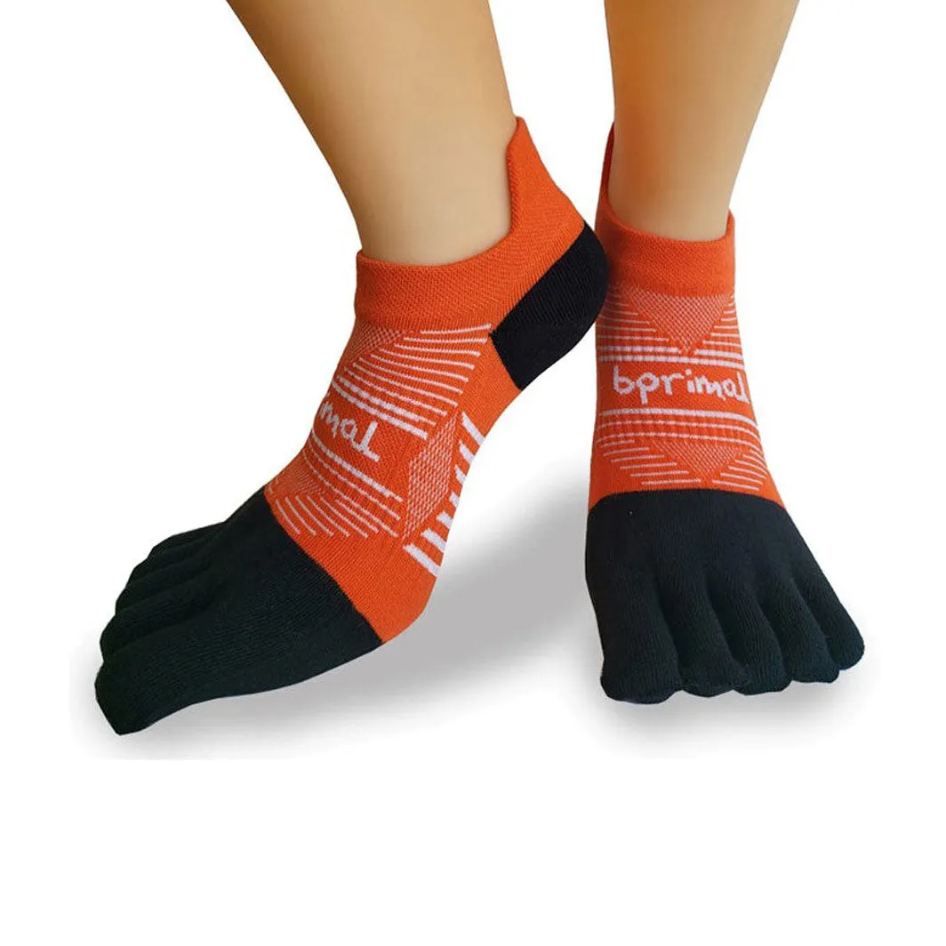 Bprimal Performance Five-Toe Socks - Regular Weight - No-Show - Sunrise