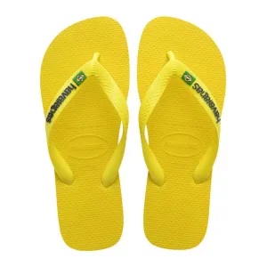 Brasil Logo Neon Flip Flops