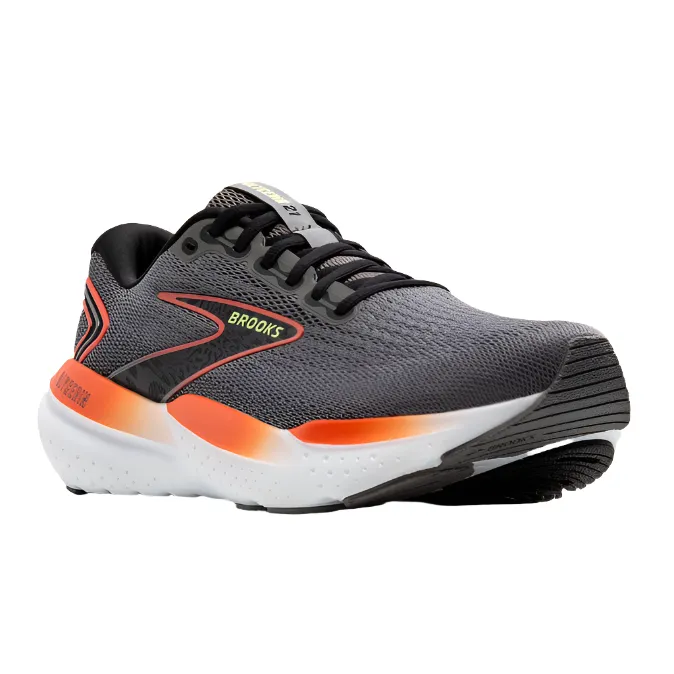 Brooks Mens Trainer Glycerin 21 Grey/ Mandarin Red/ Green