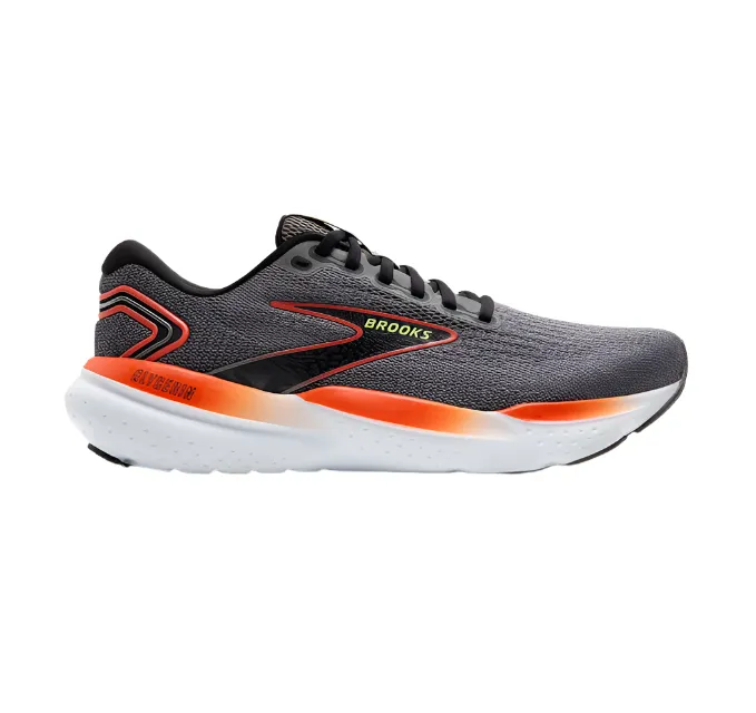 Brooks Mens Trainer Glycerin 21 Grey/ Mandarin Red/ Green