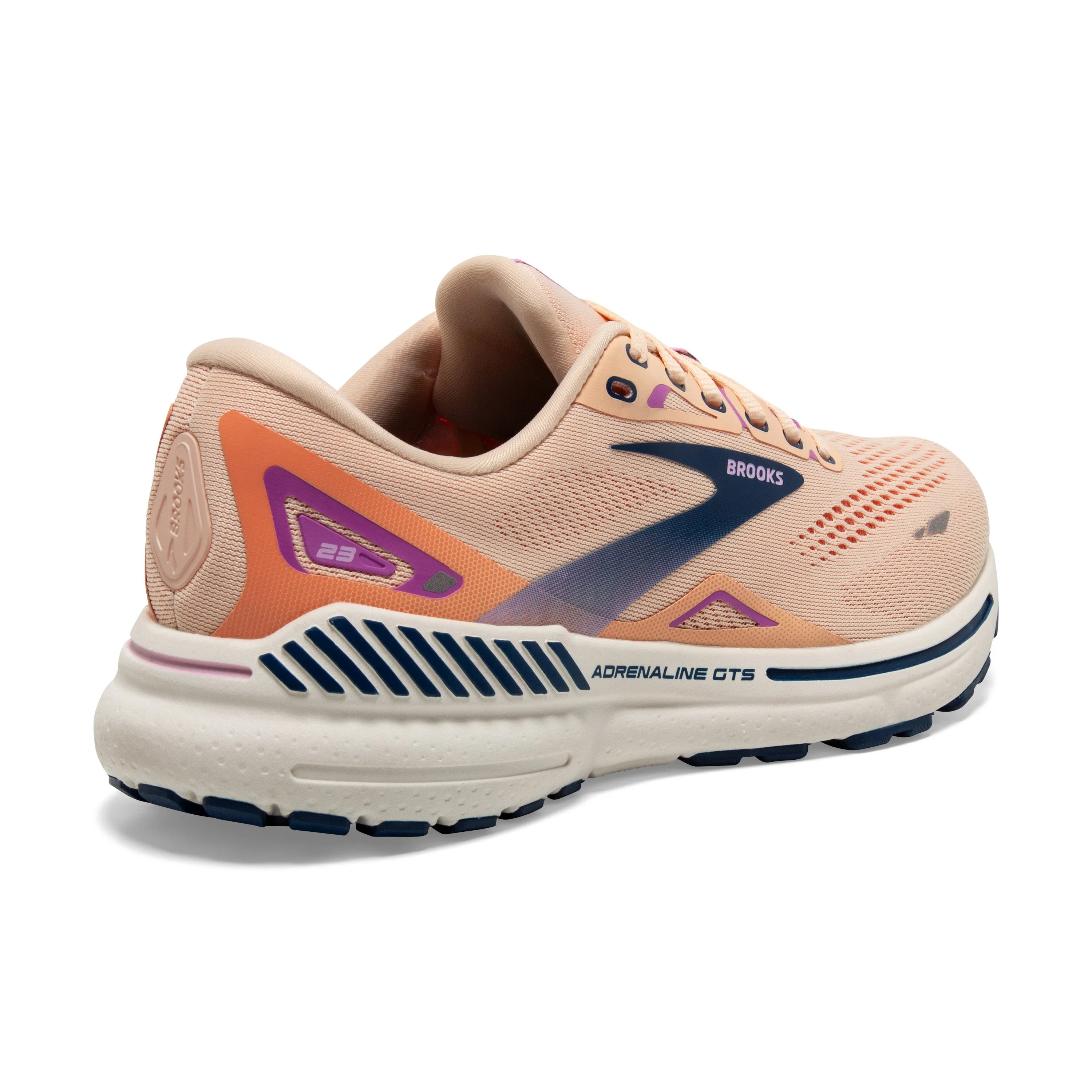 Brooks Womens Trainer Adrenaline GTS 23 Apricot/Estate Blue/Orchid