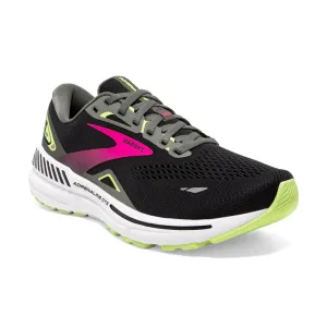 Brooks Womens Trainer Adrenaline GTS 23 Wide Fit Black/Gunmetal/Sharp Green