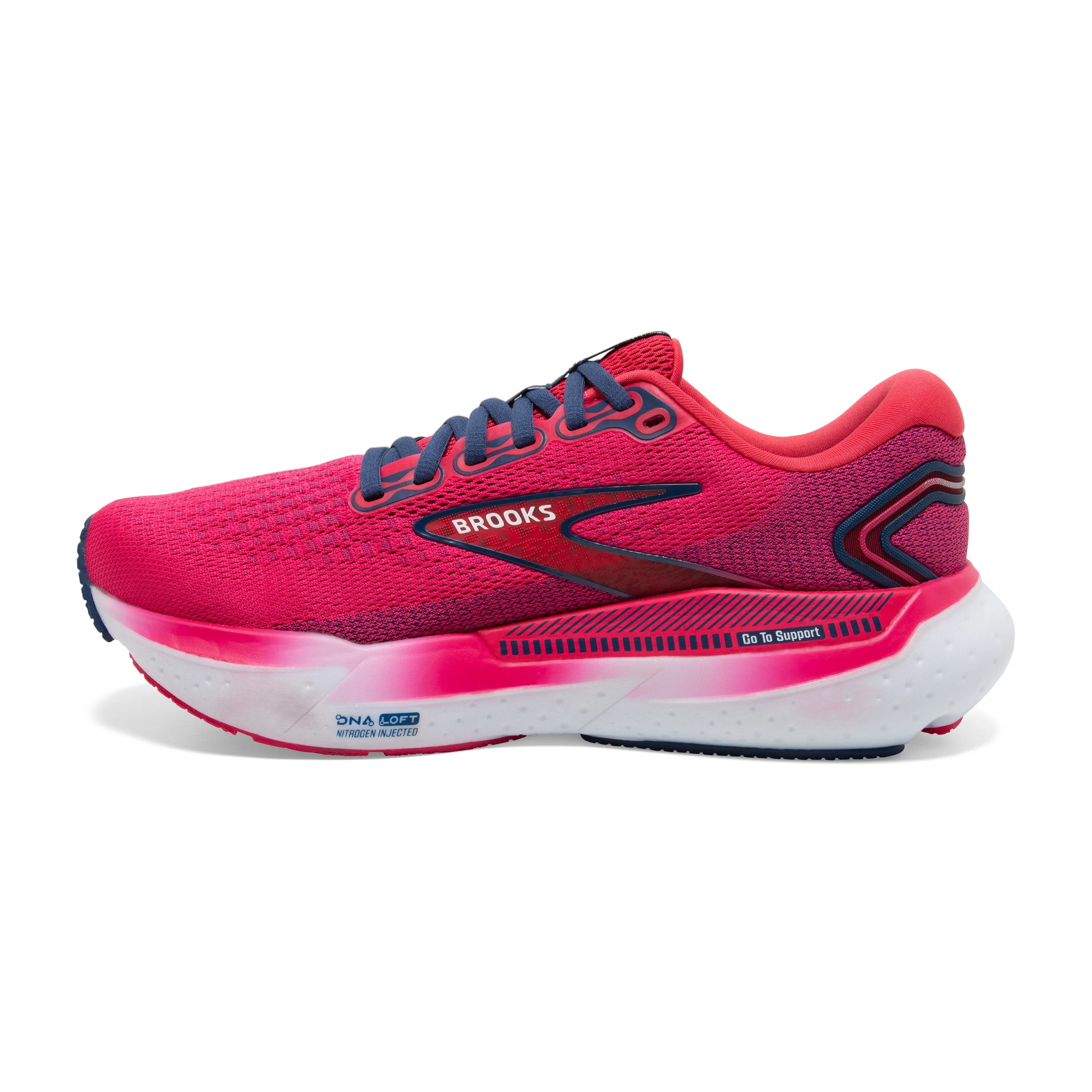 Brooks Womens Trainer Glycerin GTS 21 Raspberry/Estate Blue