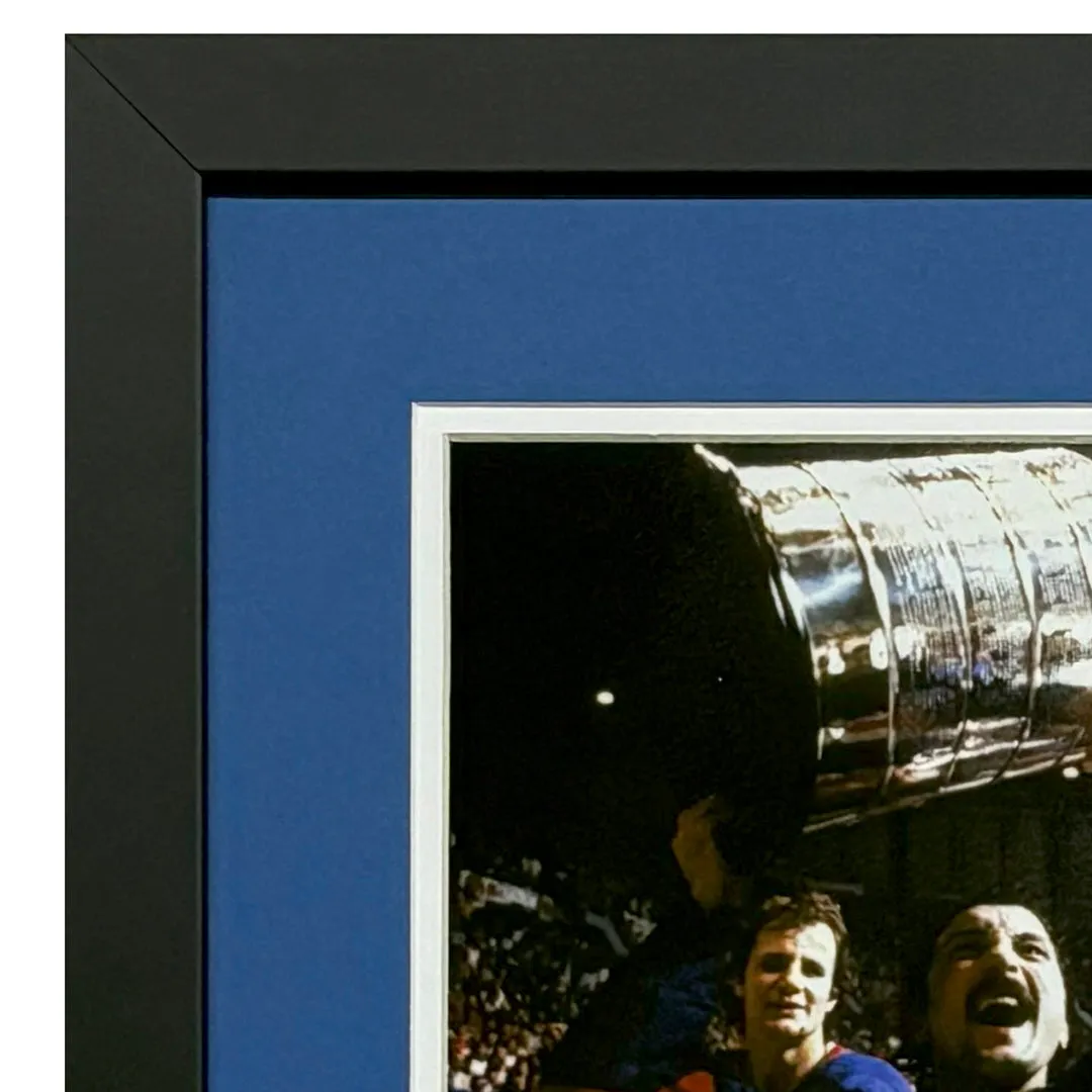 Bryan Trottier 4x SC Champs Signed New York Rangers Framed 8x10 Photo