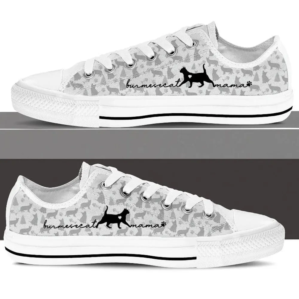 Burmese Cat Low Top Shoes - Sneaker For Cat Walking - Cat Lovers Gifts For Him Or Her, Cat Canvas Shoes