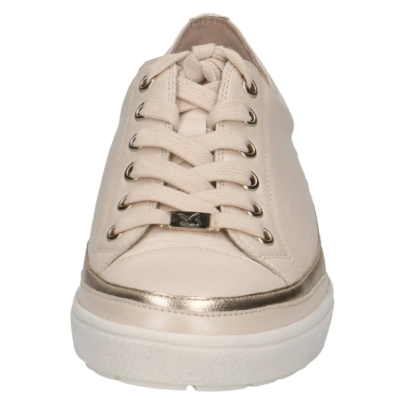 Caprice 9-23654-42 450 Ladies Cream Leather Lace Up Shoes