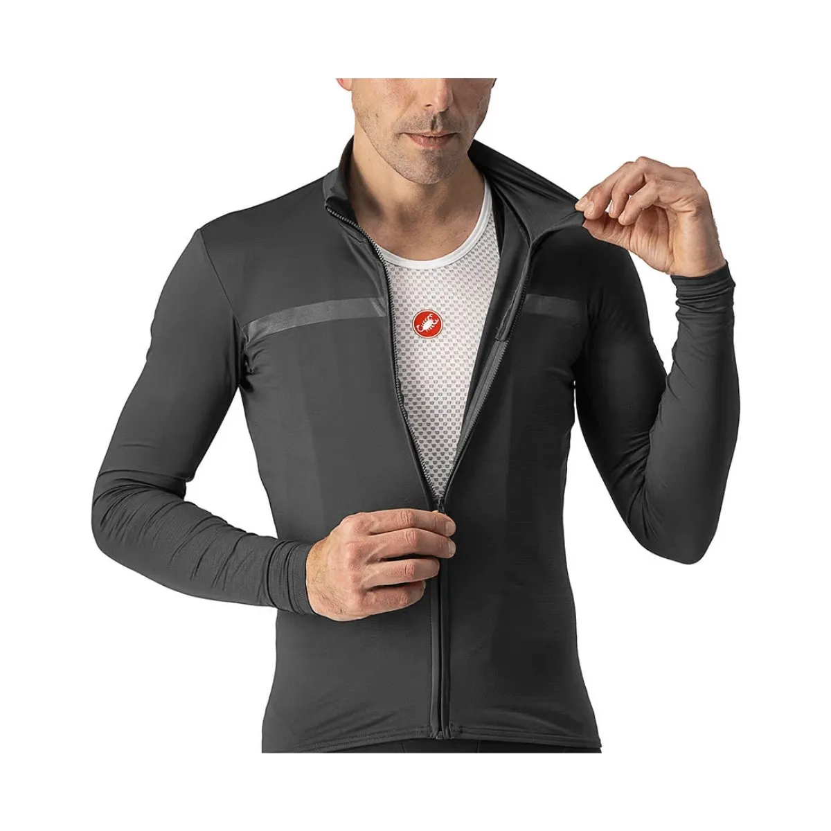 Castelli Pro Thermal Mid Jersey Grey