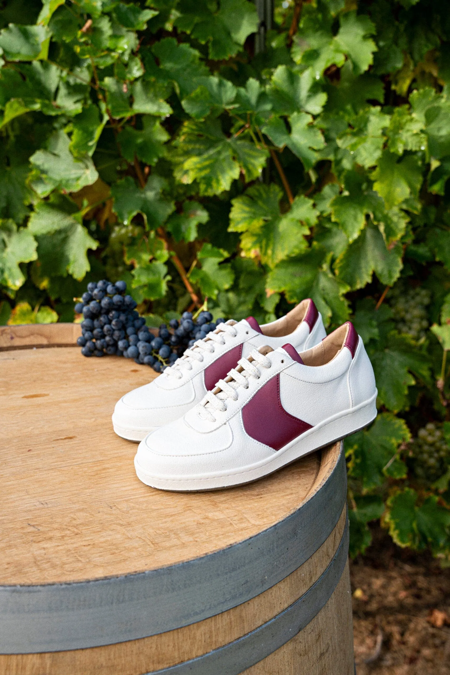 Cepage Grape Leather Unisex Vegan Sneakers | Merlot