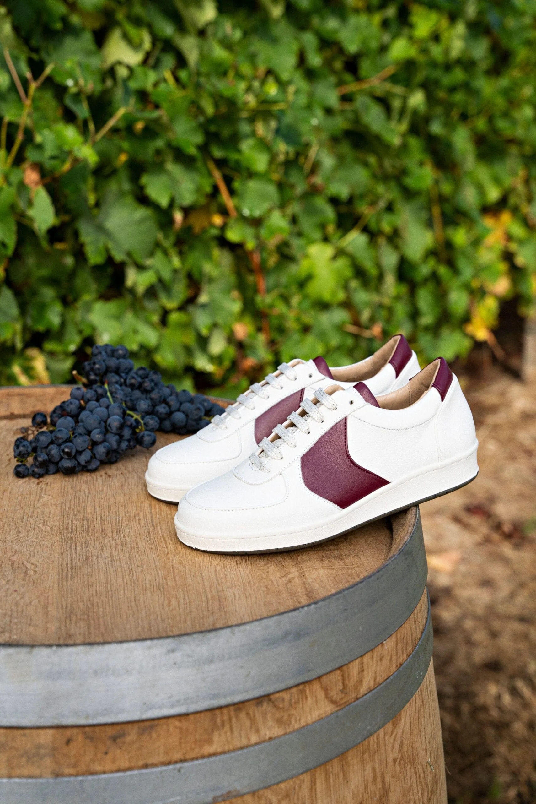 Cepage Grape Leather Unisex Vegan Sneakers | Merlot